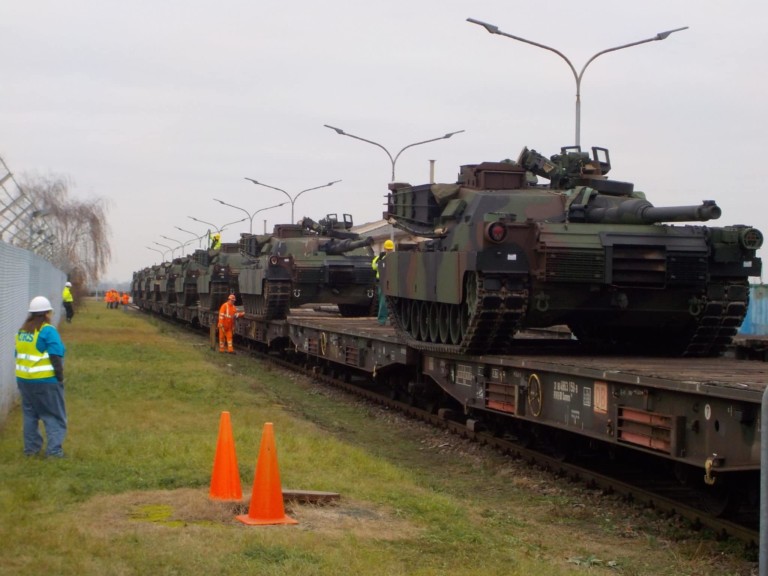 M1 Abrams transport as part of Army Prepositioned Stock (APS) Program