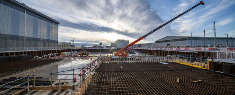 Steelwork for the SRP project Image courtesy of Sellafield Ltd